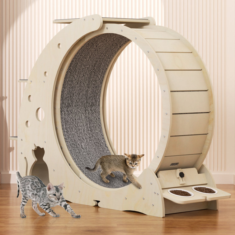 Cat tower with wheel sale